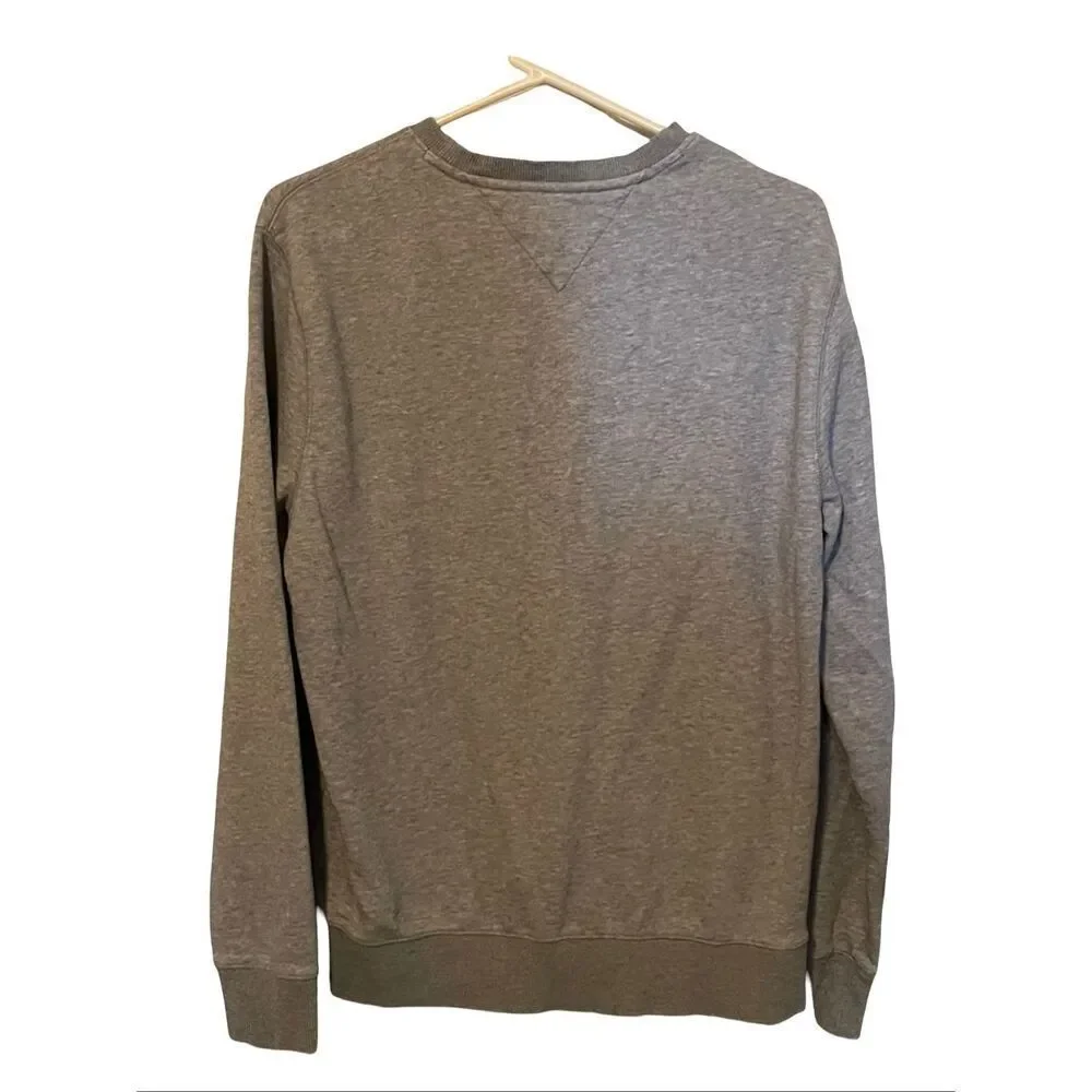 Tommy Hilfiger Heather Gray Essential Fleece Crew Neck Pullover Sweatshirt Large